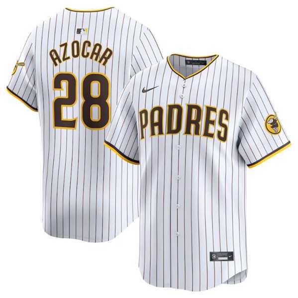 Men's San Diego Padres #28 Jose Azocar White 2024 Home Limited Baseball Stitched Jersey Dzhi,We sell and wholesale Men's San Diego Padres #28 Jose Azocar White 2024 Home Limited Baseball Stitched Jersey Dzhi on line form chian!